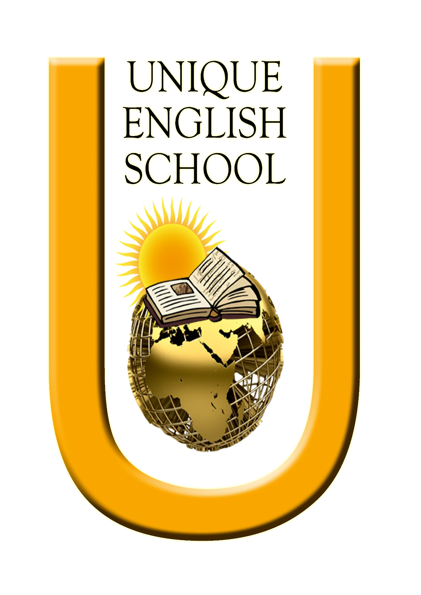 Unique English School logo